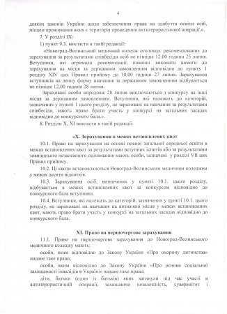 Зміни до Правил Прийому 2016 року
